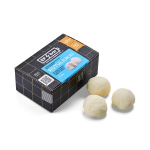 Kokoso – makadamijos rutuliukai baltajame šokolade, 176 g.